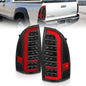 ANZO 05-15 Toyota Tacoma Full LED Tail Lights w/Light Bar Sequential Black Housing Clear Lens