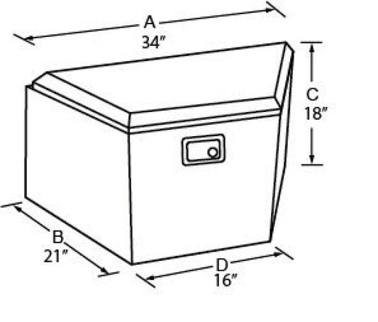 Tradesman Aluminum Trailer Tongue Storage Box (16in.) - Brite