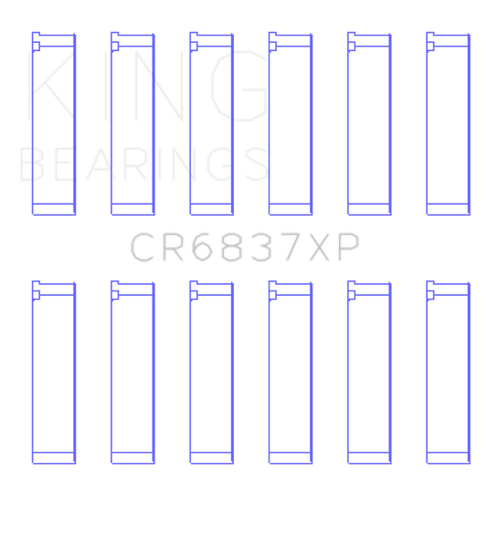 King Honda J30 / J35 Connecting Rod Bearing Set (Set of 6)