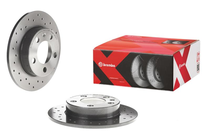 Brembo 02-06 Acura RSX/04-11 Honda Civic/11-15 CR-Z Front Premium Xtra Cross Drilled UV Coated Rotor