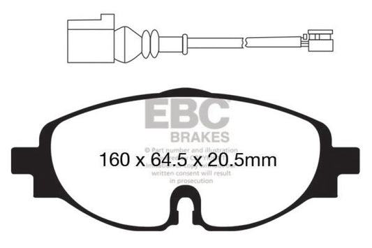 EBC 14+ Audi A3 1.8 Turbo Ultimax2 Front Brake Pads