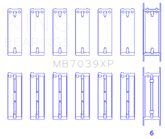 King BMW M20/M50 2.0L/2.5L/2.7L (Size STDX) Performance Main Bearing Set