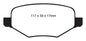 EBC 11-14 Ford Edge 2.0 Turbo Ultimax2 Rear Brake Pads