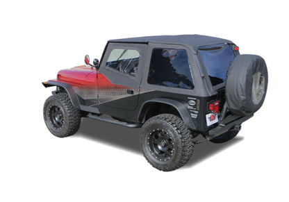 Rampage 1992-1995 Jeep Wrangler(YJ) Frameless Soft Top Kit - Black Diamond