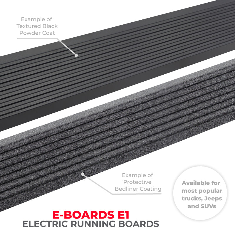 Go Rhino 22-23 Toyota Tundra CrewMax Cab 4dr E-BOARD E1 Electric Running Board Kit - Tex. Blk