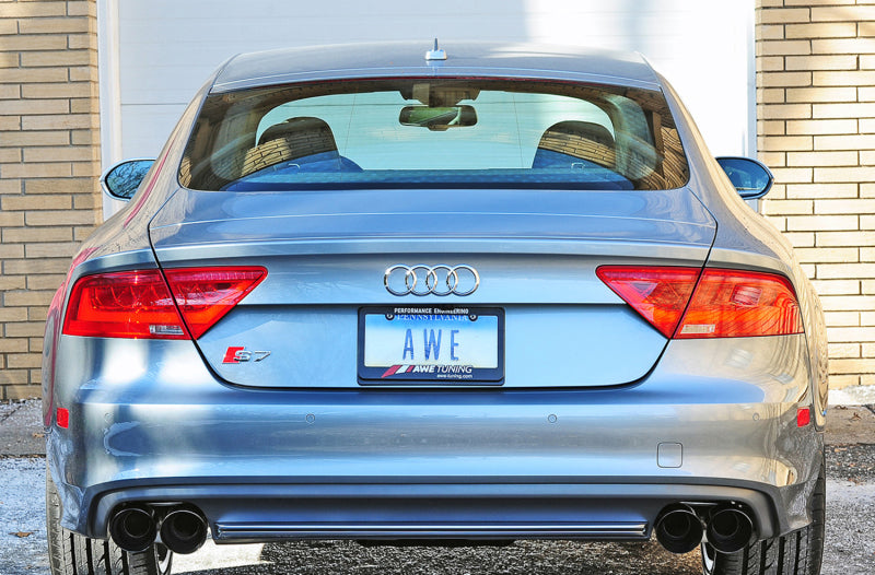 AWE Tuning Audi C7 / C7.5 S7 4.0T Track Edition Exhaust - Diamond Black Tips