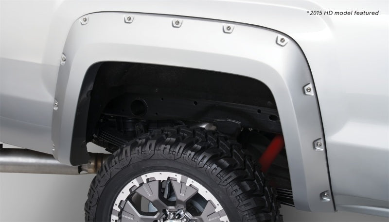 Bushwacker 14-18 GMC Sierra 1500 Pocket Style Flares 2pc 69.3/78.8/97.8in Bed - Black