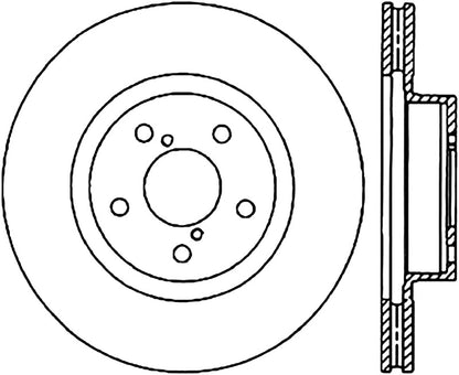 StopTech 05-10 Subaru Impreza WRX/STi Slotted & Drilled Left Front Rotor