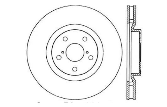 StopTech 5/93-98 Toyota Supra Turbo Right Front Slotted & Drilled Rotor