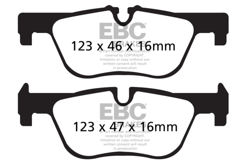 EBC 14+ BMW 228 Coupe 2.0 Turbo ATE calipers Ultimax2 Rear Brake Pads