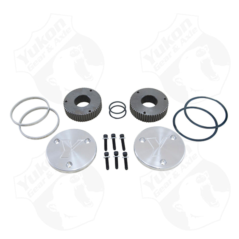 Yukon Gear Hardcore Drive Flange Kit For Dana 60 / 35 Spline Outer Stubs. Yukon Engraved Caps