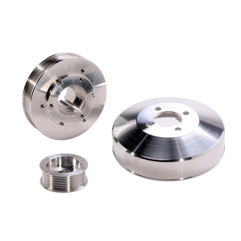 BBK 97-04 Ford F150 Expedition 4.6 5.4 Underdrive Pulley Kit - Lightweight CNC Billet Aluminum (3pc)