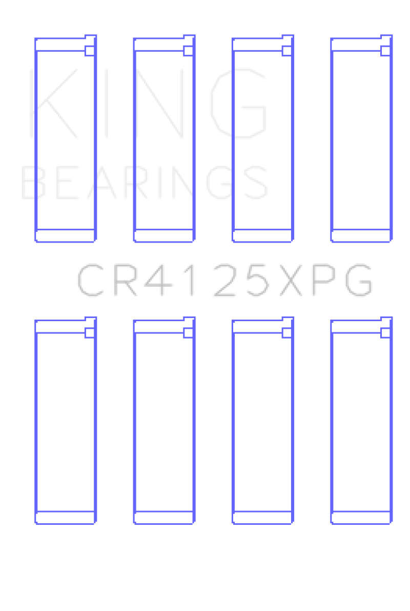 King Subaru EJ20/EJ22/EJ25 (Suites 52mm Journal Size).0.5 Oversized Tri-Metal Perf Rod Bearing Set