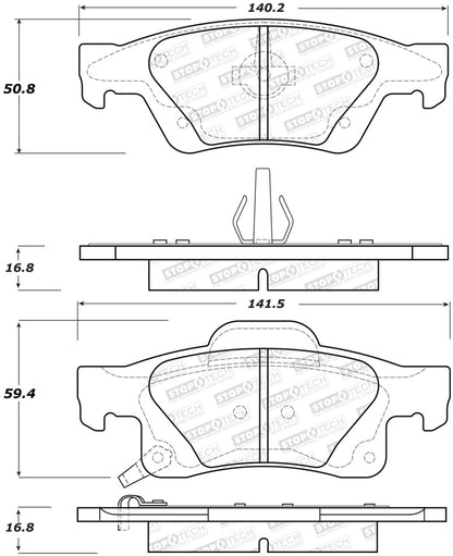 StopTech Street Brake Pads - Rear