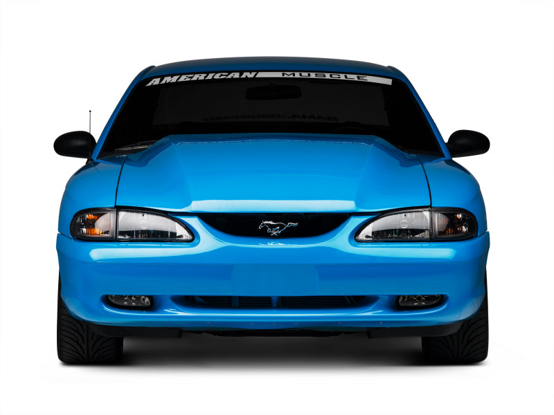 Raxiom 94-98 Mustang Axial Series Cobra Style Headlights- Black Housing (Clear Lens)