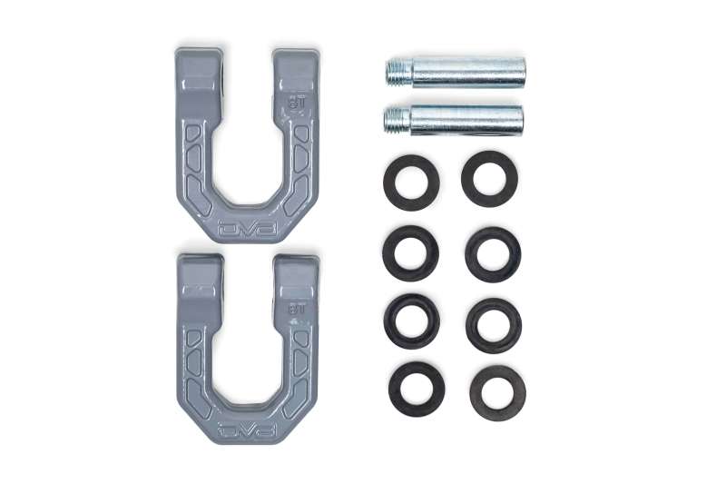 DV8 Offroad Elite Series D-Ring Shackles - Pair (Gray)