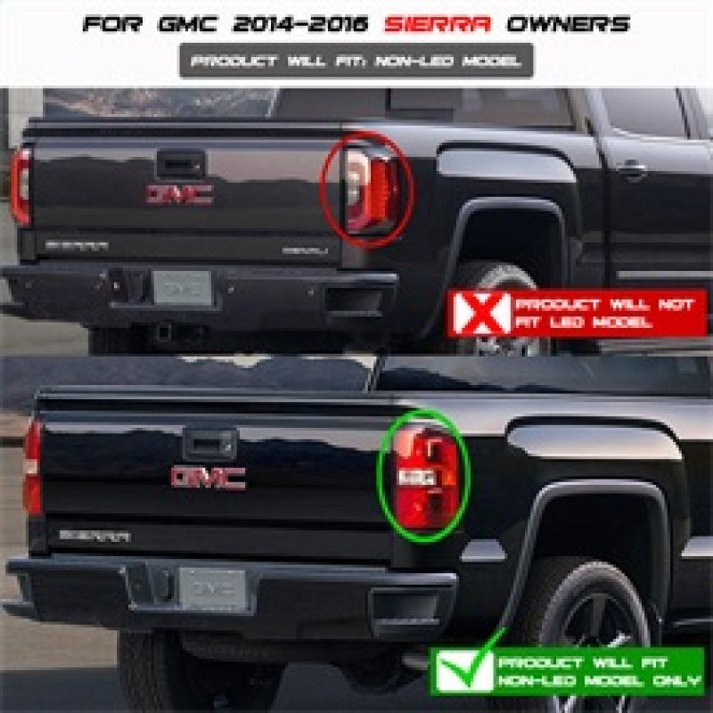 Spyder GMC Sierra 14-16 LED Tail Lights Black Smoke ALT-YD-GS14-LBLED-BSM