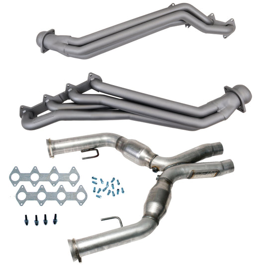 BBK 05-10 Ford Mustang GT 1 5/8 Long Tube Headers w/High Flow Catted X-Pipe (Ti Ceramic)