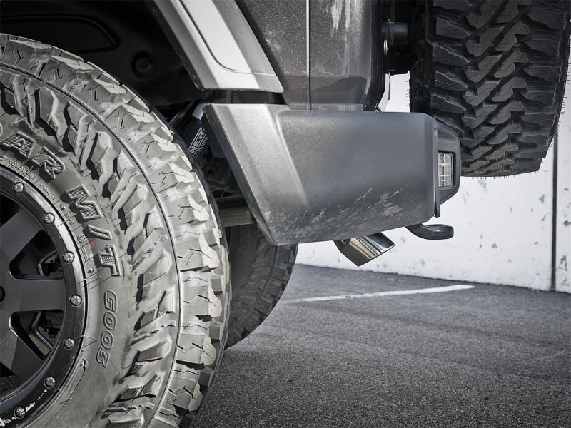 aFe MACH Force-Xp Axle-Back Exhaust System w/Polished Tip 18-20 Jeep Wrangler L4-2.0T / V6-3.6L