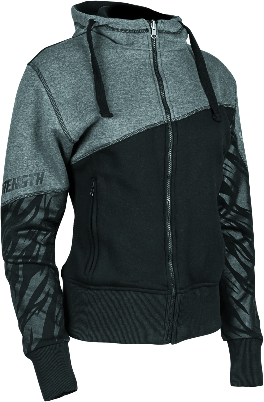 Speed and Strength Cat Outa Hell Hoody Grey/Black Womens - Large