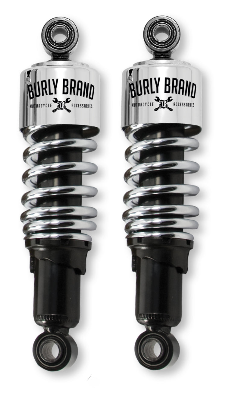 Burly Brand XL Shocks 10.5in - Chrome