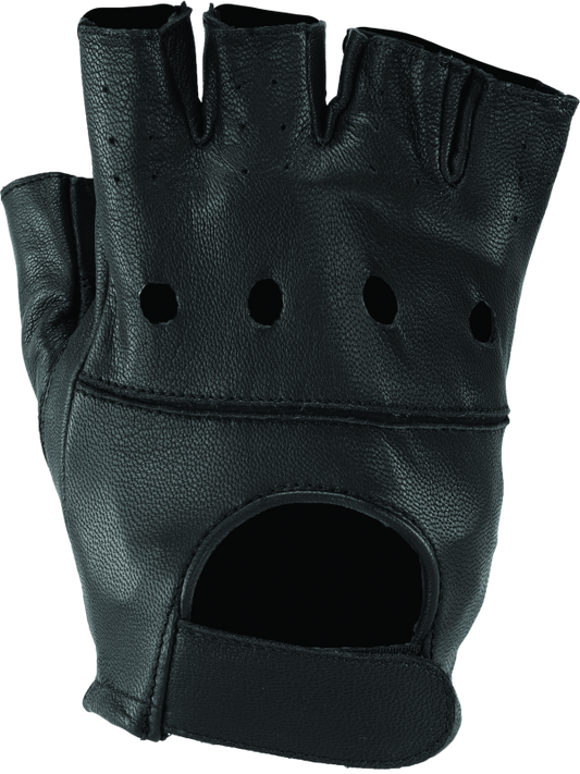 Kuryakyn Leather By River Road Hollister Shorty Gloves Black - Large