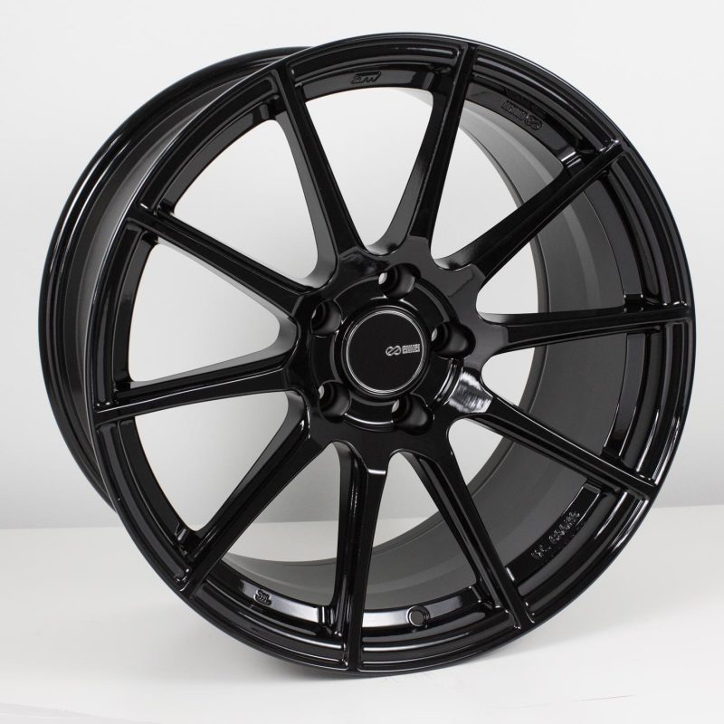 Enkei TS10 18x8 5x114.3 40mm Offset 72.6mm Bore Black Wheel