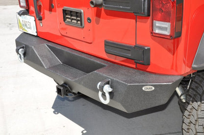 DV8 Offroad 07-18 Jeep Wrangler JK Steel Mid Length Rear Bumper