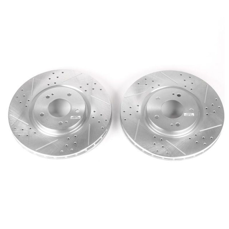 Power Stop 03-06 Mitsubishi Lancer Front Evolution Drilled & Slotted Rotors - Pair