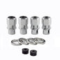 McGard Hex Lug Nut (Drag Racing Short Shank) M12X1.5 / 13/16 Hex / 1.6in. Length (4-Pack) - Chrome