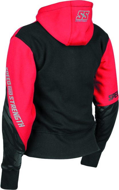 Speed and Strength Cat Outa Hell Hoody Red/Black Womens - XS