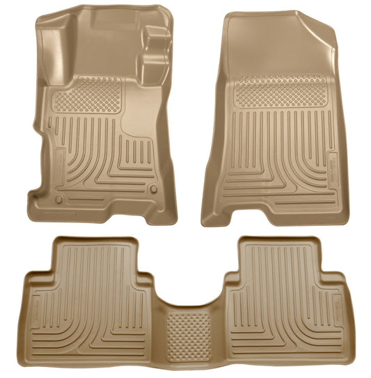 Husky Liners 08-12 Honda Accord (4DR) WeatherBeater Combo Tan Floor Liners (One Piece for 2nd Row)