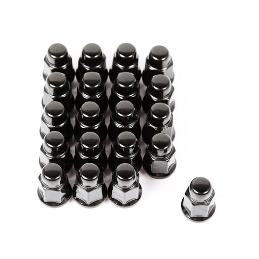 Rugged Ridge Wheel Lug Nut Set of 20 Black 1/2-20