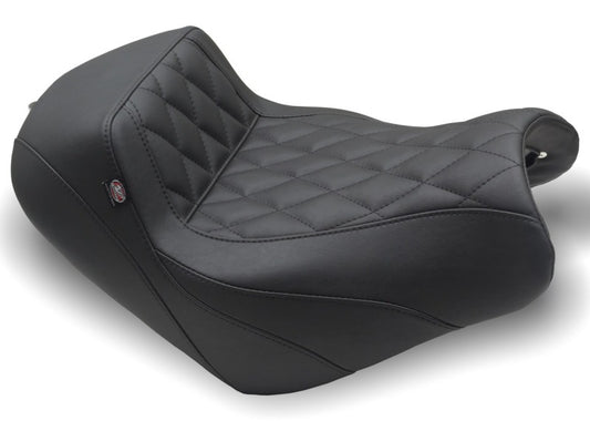 Mustang 15-23 Kawasaki Vulcan S Solo Seat Diamond Stitch - Black