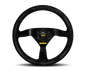 Momo MOD69 Steering Wheel 350 mm -  Black Suede/Black Spokes