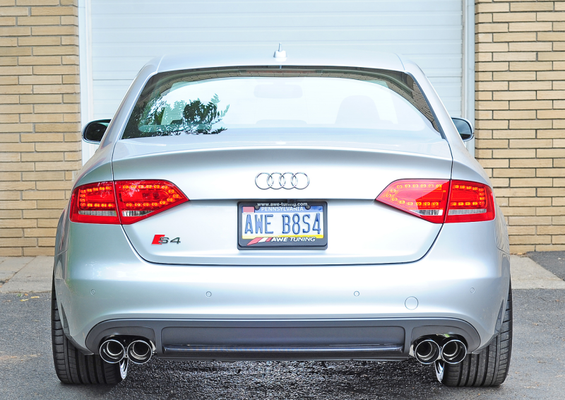 AWE Tuning Audi B8 / B8.5 S4 3.0T Touring Edition Exhaust - Chrome Silver Tips (90mm)