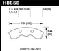 Hawk 06-13 Chevrolet Corvette Z06 DTC-60 Race Front Brake Pads (One Piece)