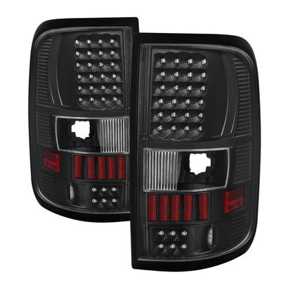 Xtune Ford F150 Styleside 04-08 (Not Fit Heritage & SVT) LED Tail Lights Black ALT-ON-FF15004-LED-BK