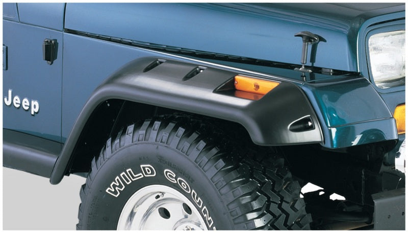 Bushwacker 84-01 Jeep Cherokee Cutout Style Flares 2pc Fits 4-Door Sport Utility Only - Black