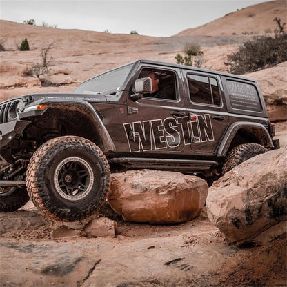 Westin/Snyper 2018+ Jeep Wrangler JL Unlimited 4DR Triple Tube Rock Rail Steps - Textured Black