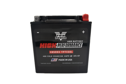 Twin Power YIX-30L High Performance Battery Replaces H-D 66010-97A Made in USA 400 CCA