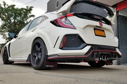 Rally Armor 17-22 Honda Civic Type R Red UR Mud Flap w/Black Logo