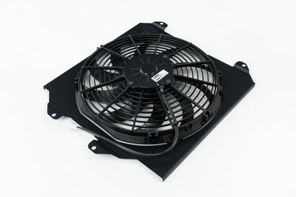 CSF 92-00 Honda Civic All-Aluminum Fan Shroud w/12in SPAL Fan - Black Finish