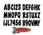 Hardline Boat Lettering Registration Kit 3 in. - 200 Black Solid