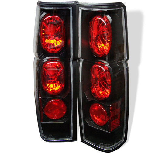 Spyder Nissan Hardbody 86-97 Euro Style Tail Lights Black ALT-YD-NH86-BK