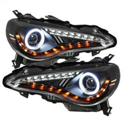 Spyder Scion FRS 12-14 Projector Headlights CCFL Halo DRL LED Black PRO-YD-SFRS12-CCFL-BK