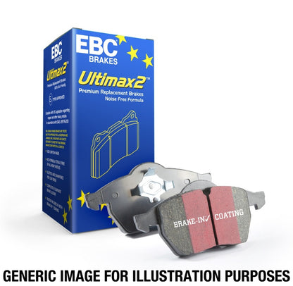 EBC 08-16 Mitsubishi Lancer Evo 10 2.0 Turbo (1 piece rotor) Ultimax2 Rear Brake Pads