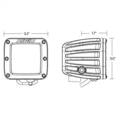 Rigid Industries Protective Polycarbonate Cover - Dually/D2 - Yellow