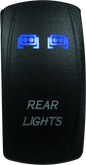 DragonFire Racing Lighted Switch Rear Light On/Off Blue