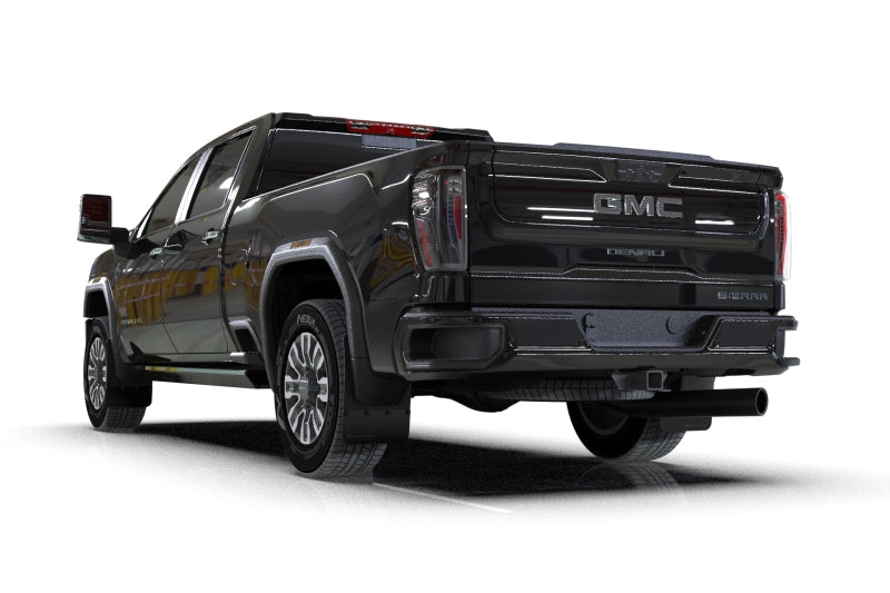 Rally Armor 20-24 GMC Sierra 2500/3500 HD Denali Black Mud Flap w/Metallic Black Logo